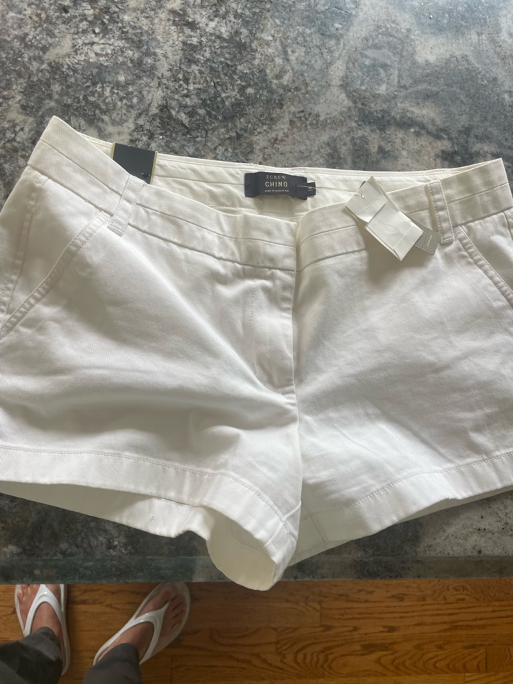 J. Crew White Chino Shorts - Classic Women's Fit summer 10 3”seam